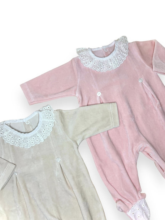 Babygrow Veludo Botões