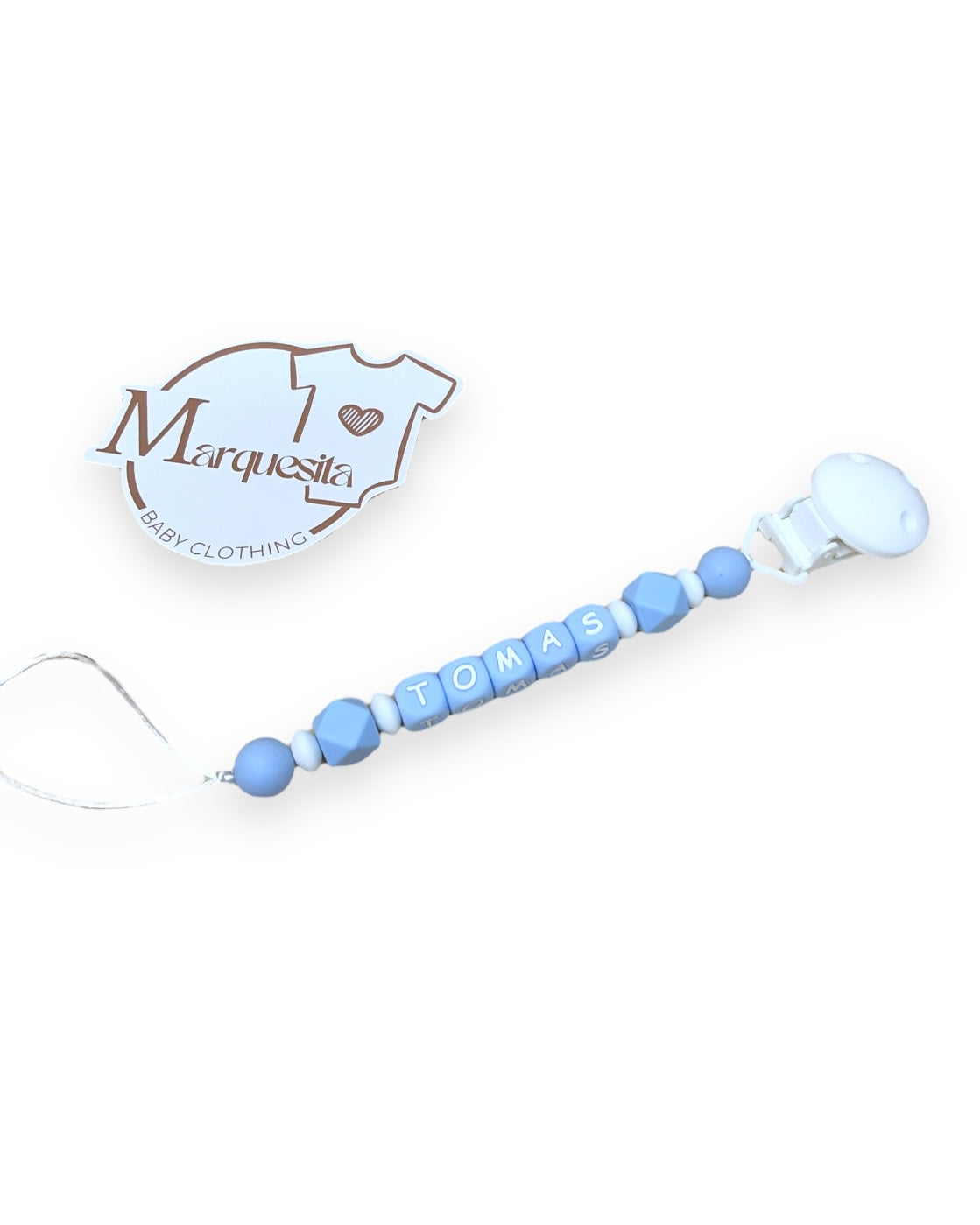 Prende Chupeta silicone com nome