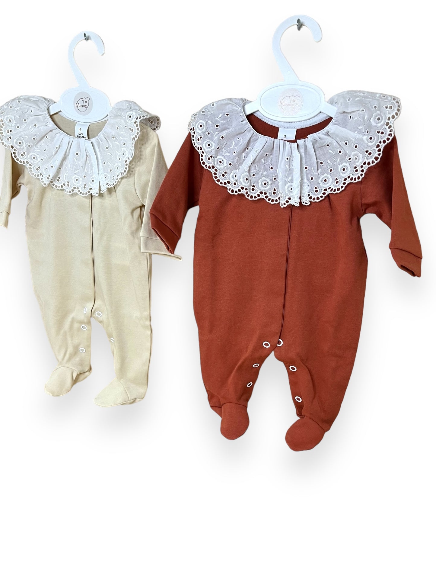 Babygrow Algodão Gola Bordado Inglês